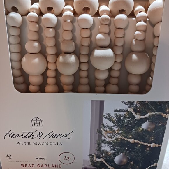 Hearth & Hand with Magnolia bead garland - Picture 2 of 2